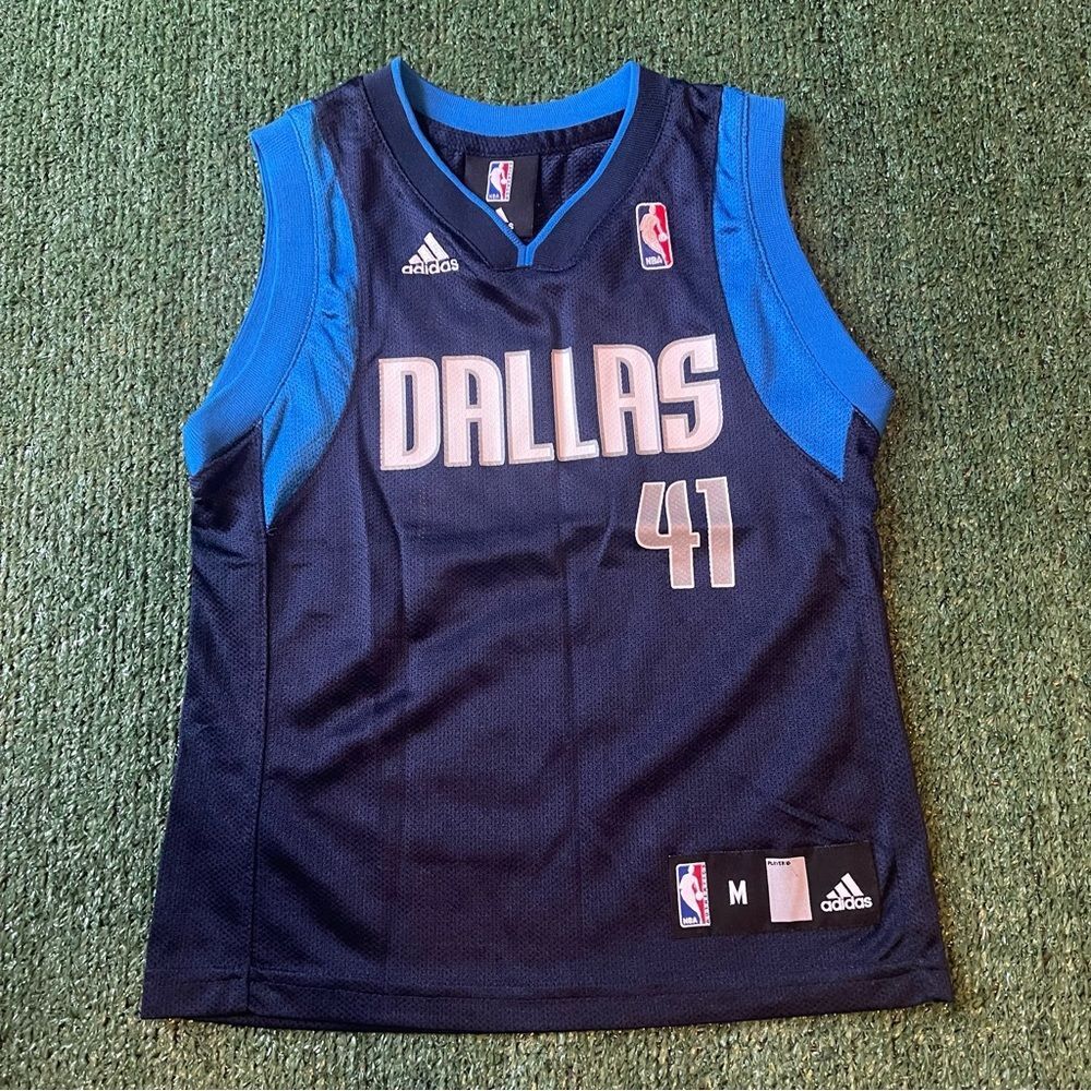 Vintage Dirk Nowitzki Adidas #41 Dallas Mavericks Jersey Youth M